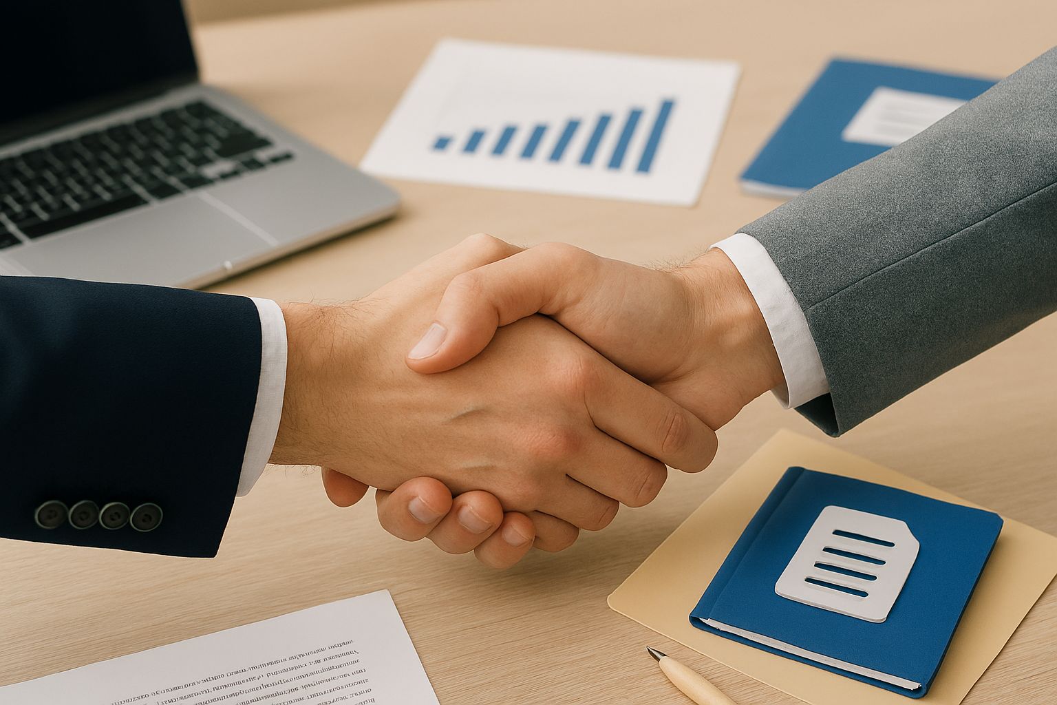 2 hands holding each other for an agreement